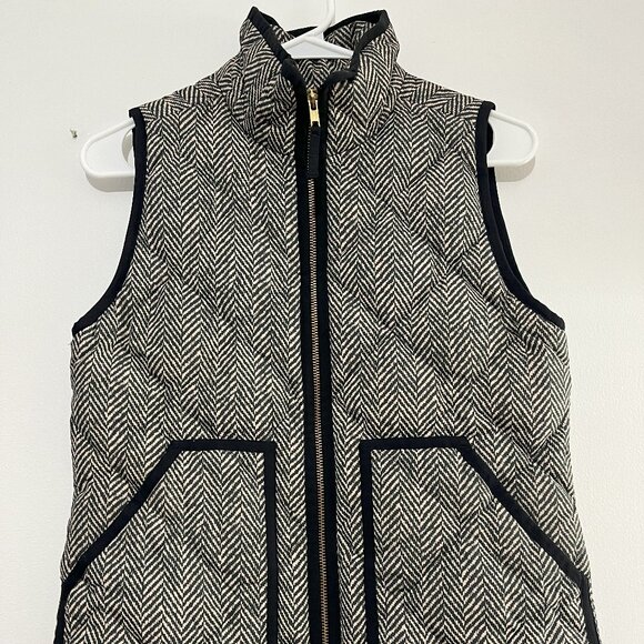 J.CREW Factory Herringbone Pattern Quilted Vest XXS - Picture 1 of 7